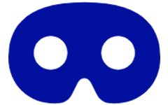 Illustration för tillgänglighetsanpassning av webb blå ögonmask